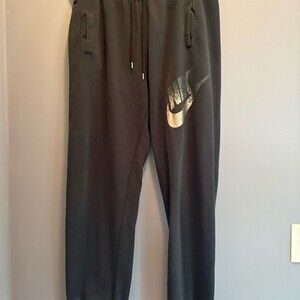 Nike Sportswear Club Fleece Joggers Mens Size L Navy Platinum Swoosh